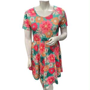 Floral Multicolor Women's Dress Size L